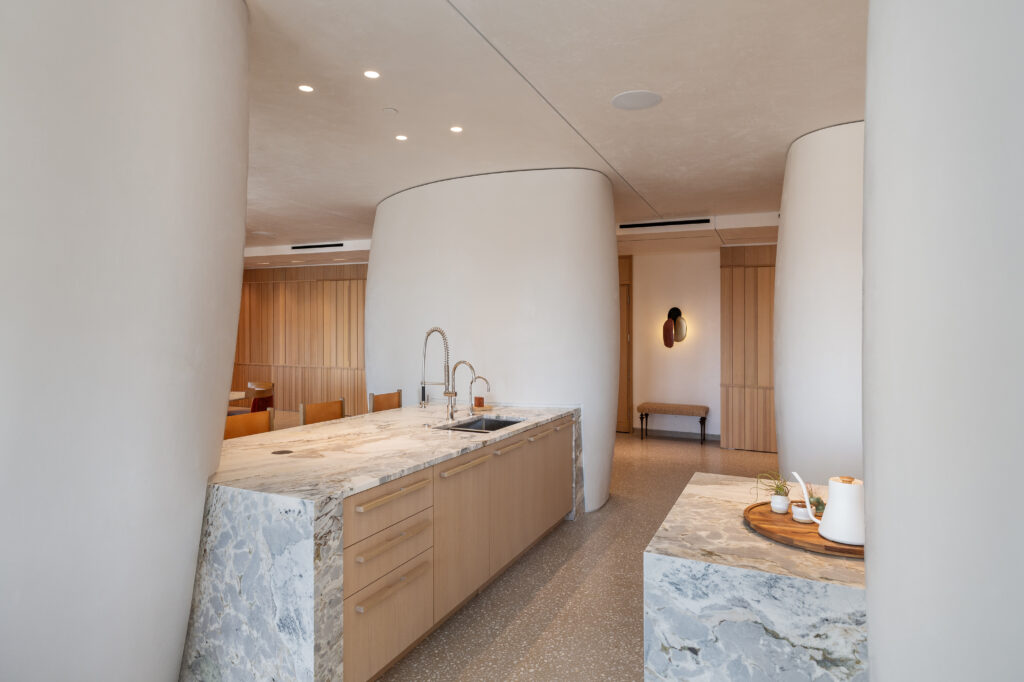 Residential Kitchen Island clean and light finishes